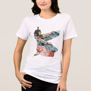 De Egyptische godin Maat wingde de macht van de go Tri-Blend Shirt