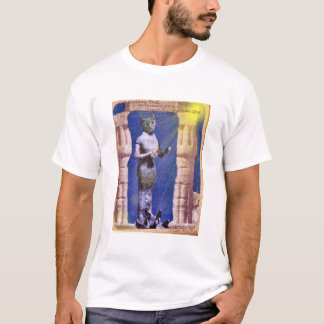 De Egyptische kat Goddess begroet Ra, de zon God T-shirt