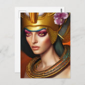 De Egyptische koningin Fantasy Art Briefkaart (Voorkant / Achterkant)
