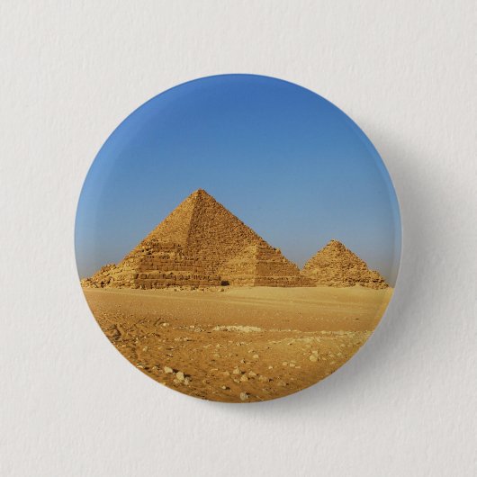De Egyptische piramiden Ronde Button 5,7 Cm (Voorkant)