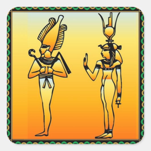 De Egyptische Sticker van Hiërogliefen (Voorkant)