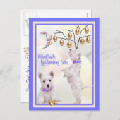 De Eieren van het Puppy van Westie - de Wensen van Feestdagenkaart (Voorkant / Achterkant)