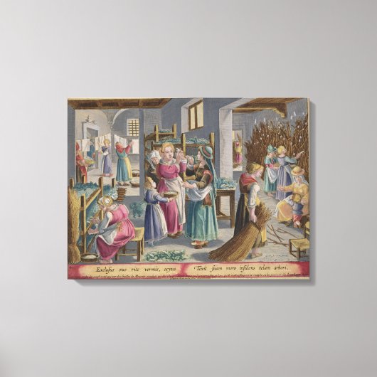 De eieren worden naar behoren in Worms gestrooid,  Canvas Afdruk (Voorkant)