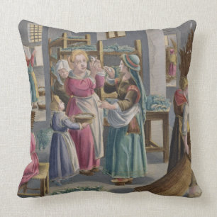 De eieren worden naar behoren in Worms gestrooid, Kussen