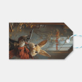 De eierjacht, de jacht op paashaas cadeaulabel (Voorkant (Horizontaal))