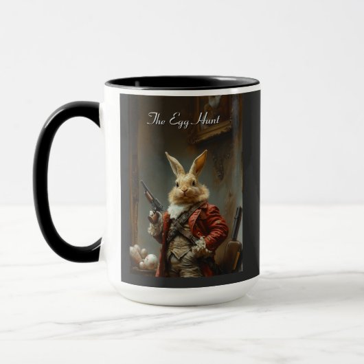 De eierjacht, de jacht op paashaas mok (Links)