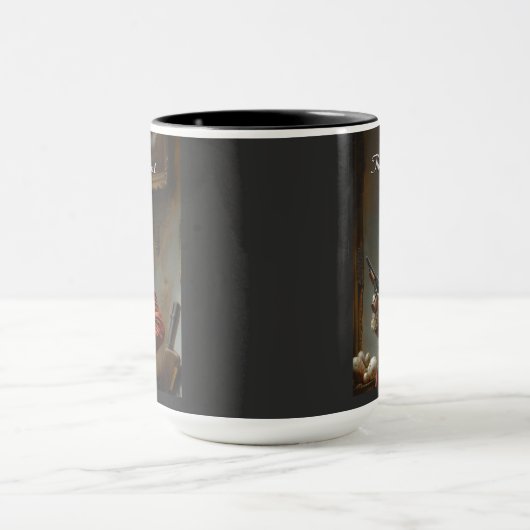 De eierjacht, de jacht op paashaas mok (Midden)