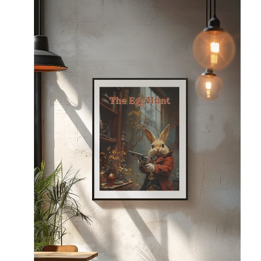 De eierjacht, de jacht op paashaas poster