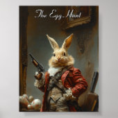 De eierjacht, de jacht op paashaas poster (Voorkant)