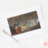 De eierjacht, de jacht op paashaas rechthoekige sticker (Envelop)