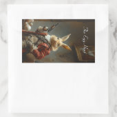 De eierjacht, de jacht op paashaas rechthoekige sticker (Tas)