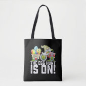 De eierjacht is op Gnome Grappig Pasen Tote Bag (Voorkant)