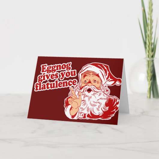 De eierpunch geeft u Flatulentie Feestdagen Kaart (Voorkant)