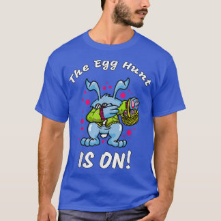 De eierstunt staat aan t-shirt