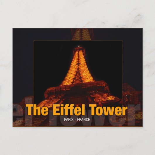 De-Eiffel-toren Briefkaart (Voorkant)