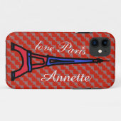 De Eiffel Tower, hou van Parijs Case-Mate iPhone Case (Achterkant (horizontaal))