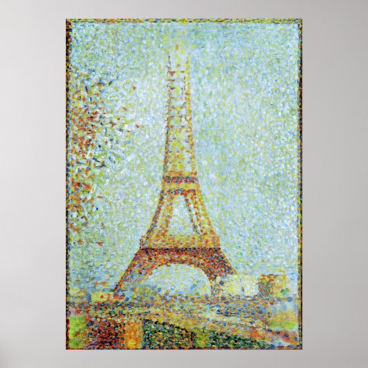 De Eiffeltoren - beroemde schilderijen Poster (Voorkant)