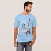 De Eiffeltoren en de  fiets T-shirt (Voorkant volledig)