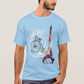 De Eiffeltoren en de  fiets T-shirt (Voorkant)