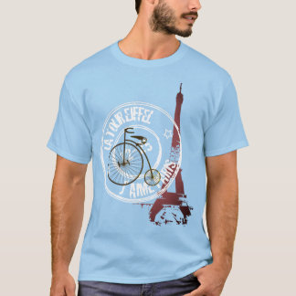 De Eiffeltoren en de fiets T-shirt