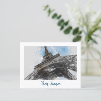 De Eiffeltoren, Frankrijk Retro Vintage Travel Briefkaart