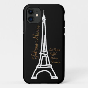 de Eiffeltoren gepersonaliseerde naam iPhone 11 Hoesje