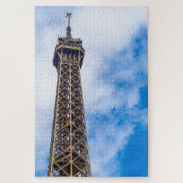 De Eiffeltoren in de wolken in Parijs, Frankrijk Legpuzzel
