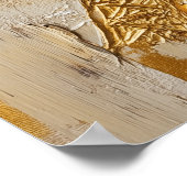 De Eiffeltoren in goud Poster (Hoek)