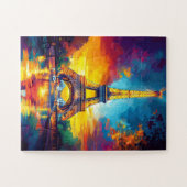 De Eiffeltoren in Parijs, Frankrijk. Legpuzzel (Horizontaal)