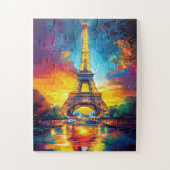 De Eiffeltoren in Parijs, Frankrijk. Legpuzzel (Verticaal)