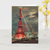 De Eiffeltoren in Red Note Kaart (Gele Bloem)