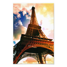 De Eiffeltoren opzoeken Foto Afdruk