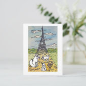 De Eiffeltoren, originele kunstparodie Briefkaart (Staand voorkant)