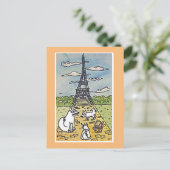 De Eiffeltoren, originele kunstparodie Briefkaart (Staand voorkant)
