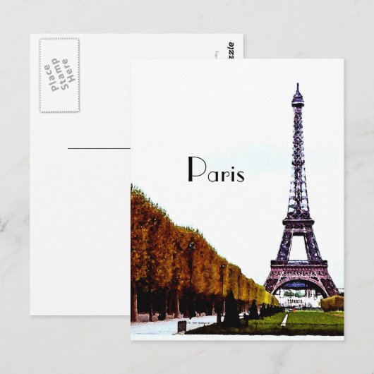 De Eiffeltoren - Parijs Briefkaart (Voorkant / Achterkant)