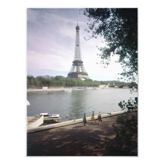 De Eiffeltoren. Parijs, circa 1960. Foto Afdruk (Voorkant)