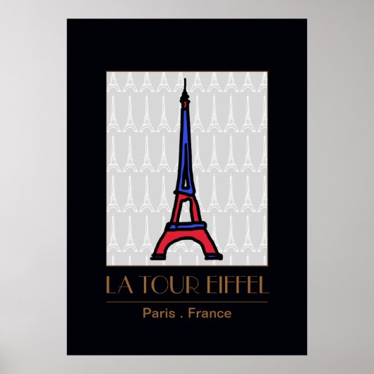 De Eiffeltoren / Parijs decor Poster (Voorkant)