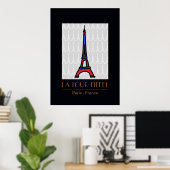 De Eiffeltoren / Parijs decor Poster (Thuiskantoor)