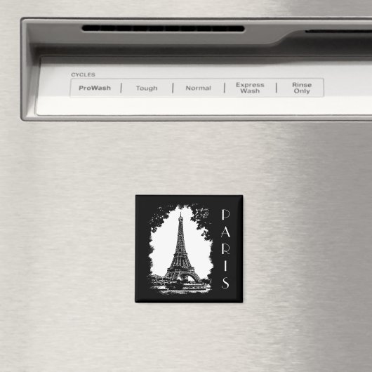 De Eiffeltoren Parijs Illustratie magneet (Insitu (Vaatwasser))