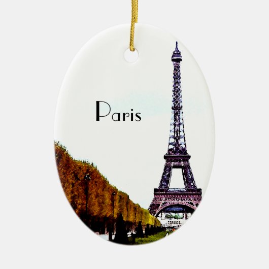 De Eiffeltoren - Parijs Keramisch Ornament (Voorkant)