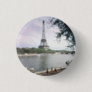 De Eiffeltoren. Parijs, rond 1960. Ronde Button 3,2 Cm