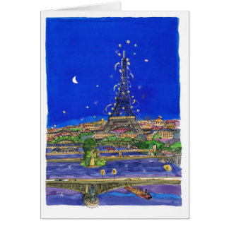 De Eiffeltoren 's nachts