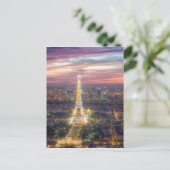 De Eiffeltoren 's nachts, Parijs Frankrijk Briefkaart (Staand voorkant)