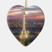 De Eiffeltoren 's nachts, Parijs Frankrijk Keramisch Ornament (Rechts)