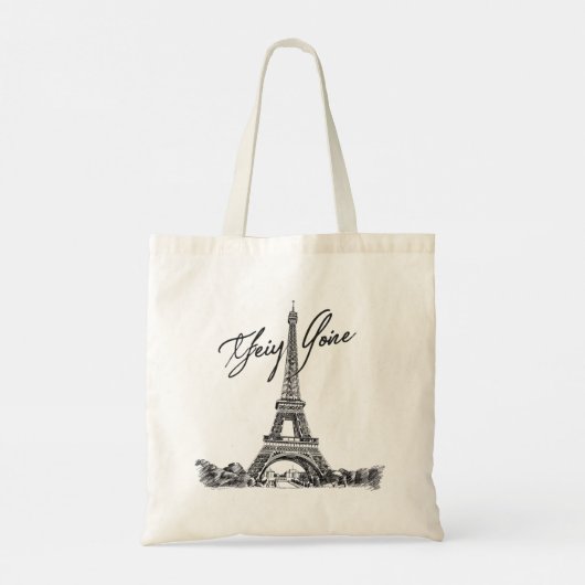 De Eiffeltoren Tote Bag (Achterkant)