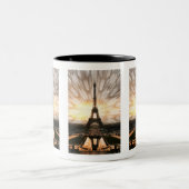 De Eiffeltoren. Tweekleurige Koffiemok (Center)