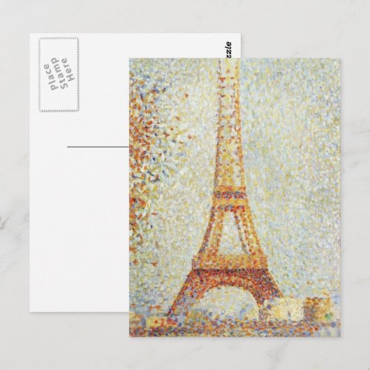 De Eiffeltoren van Georges Seurat Briefkaart (Voorkant / Achterkant)