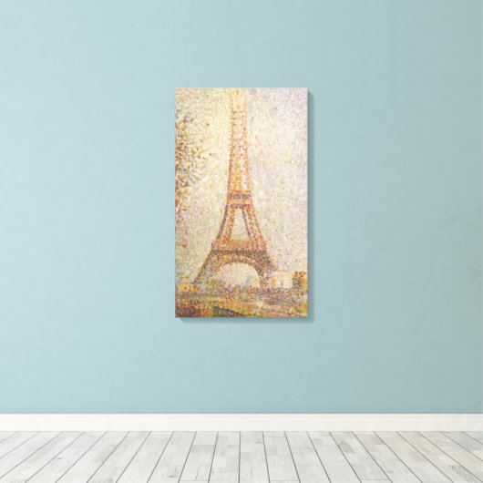 De Eiffeltoren van Georges Seurat Canvas Afdruk (Insitu (Houten vloer))