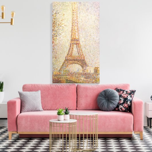 De Eiffeltoren van Georges Seurat Canvas Afdruk (Insitu (Woonkamer))