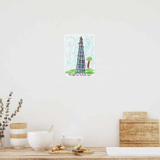 "De Eiffeltoren" van Kaitlin, ... Poster (Keuken)